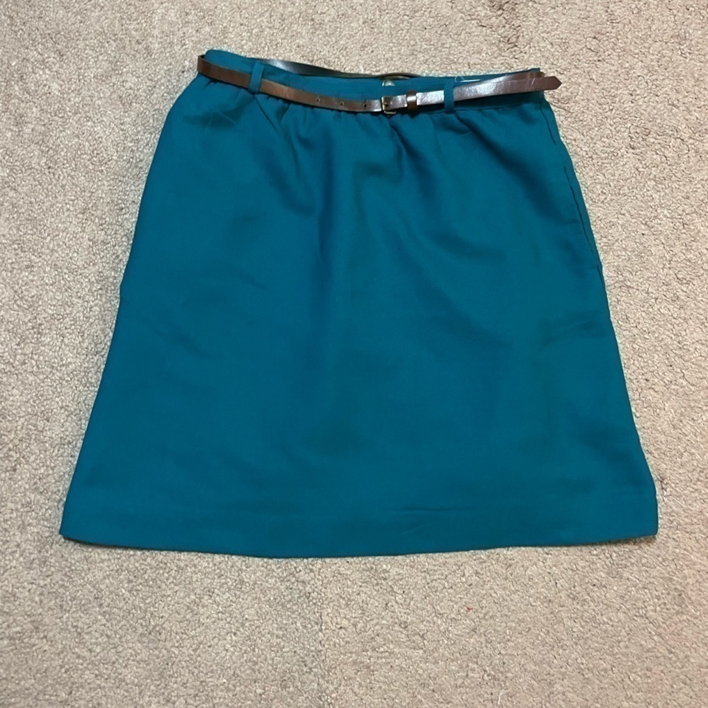 Forever 21 belted Blue Pencil‎ Skirt Size Medium